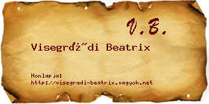 Visegrádi Beatrix névjegykártya
